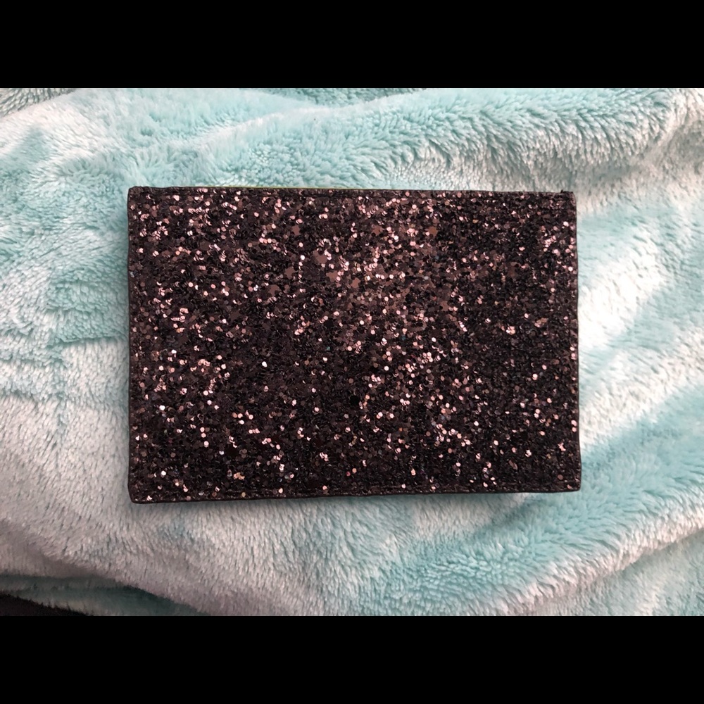 Black glitter Kate Spade card holder